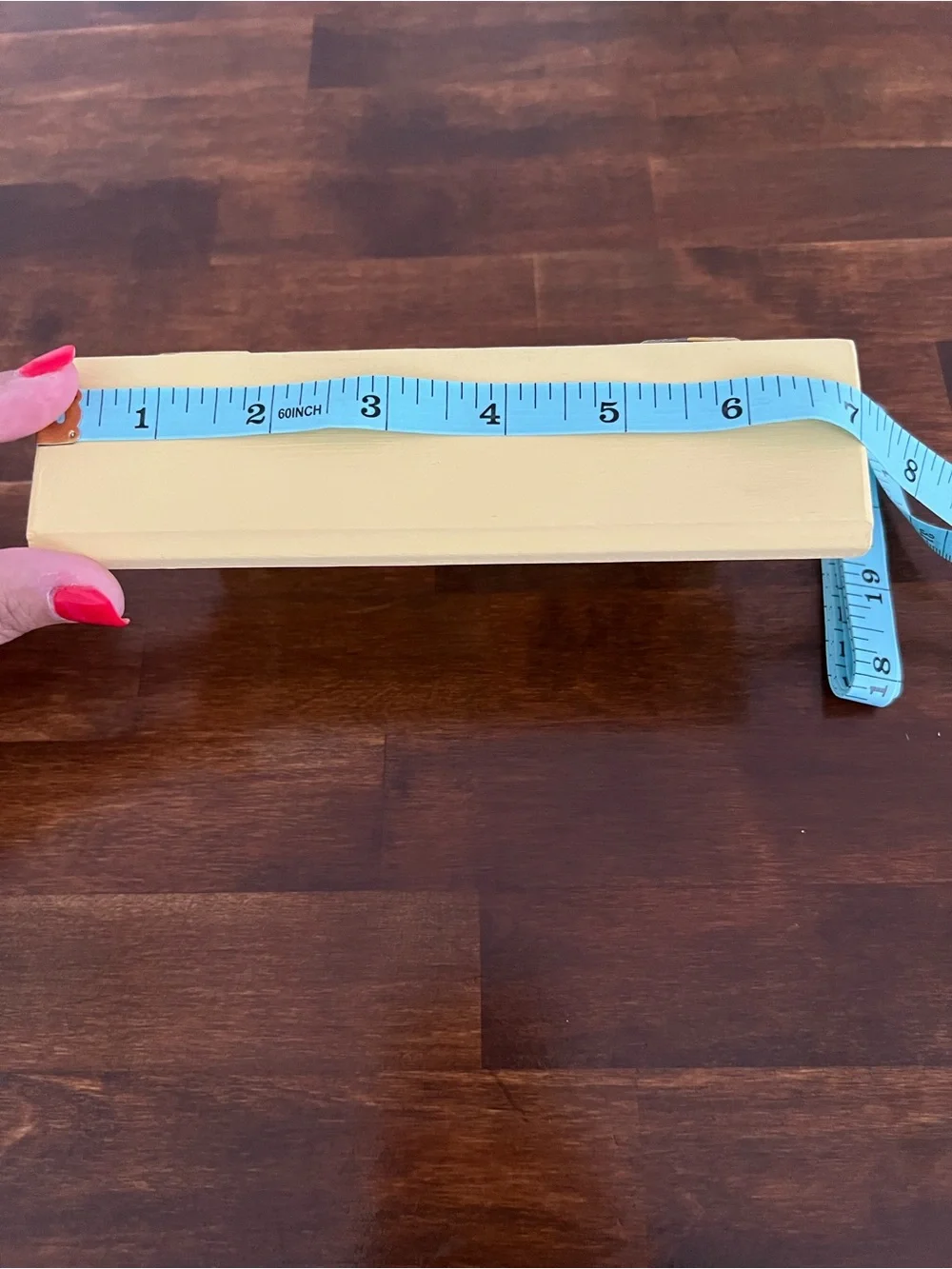 Butter Yellow Small Wooden Wall Shelf/Hook
